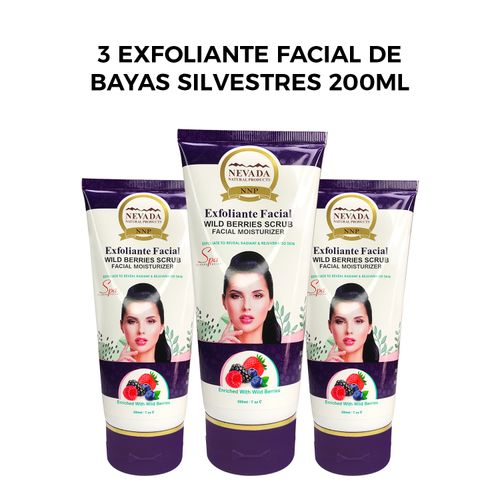 3 Exfoliante Facial de Bayas Silvestres 200ml