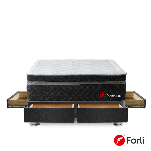 Cama Platinium Con 4 Cajones Queen