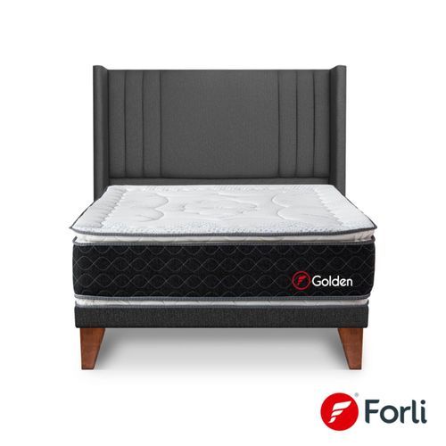 Dormitorio Europeo Golden Queen Cabecera De Luxe Gris