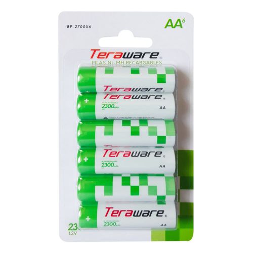Pilas recargables Teraware AA x6 2300 mAh