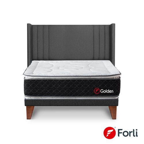 Dormitorio Europeo Golden King Cabecera De Luxe Gris