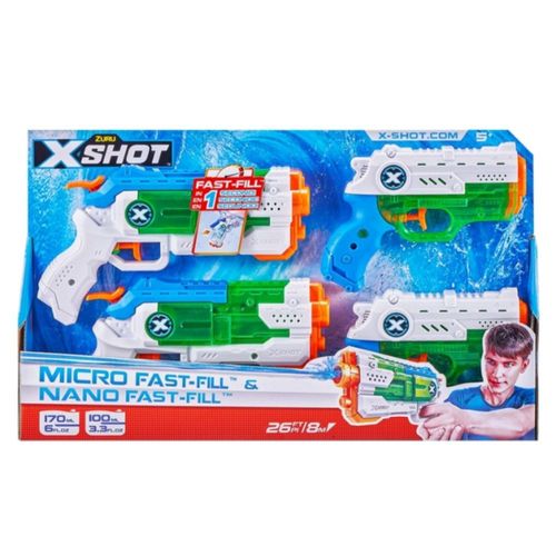 Lanzador De Agua X-Shot Pack De 4 Micro Nano